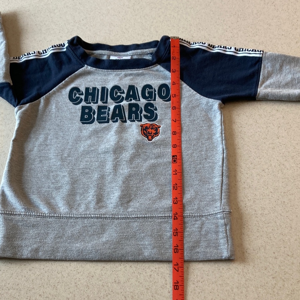 NFL Kids Gray and Navy Chicago Bears Sweatshirt Size XS 4/5 - Picture 7 of 8